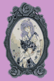 Yukina and Hiei in rose frame