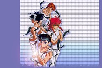 The boyz all in white...and Hiei knows he looks cool, too.