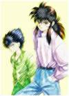 Boy's Sick: Kurama and Hiei walk